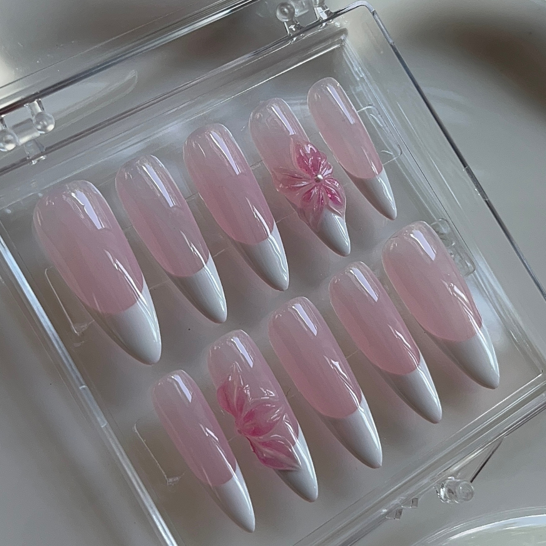 French with Pink Flowers