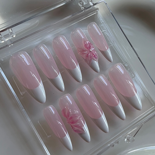 French with Pink Flowers